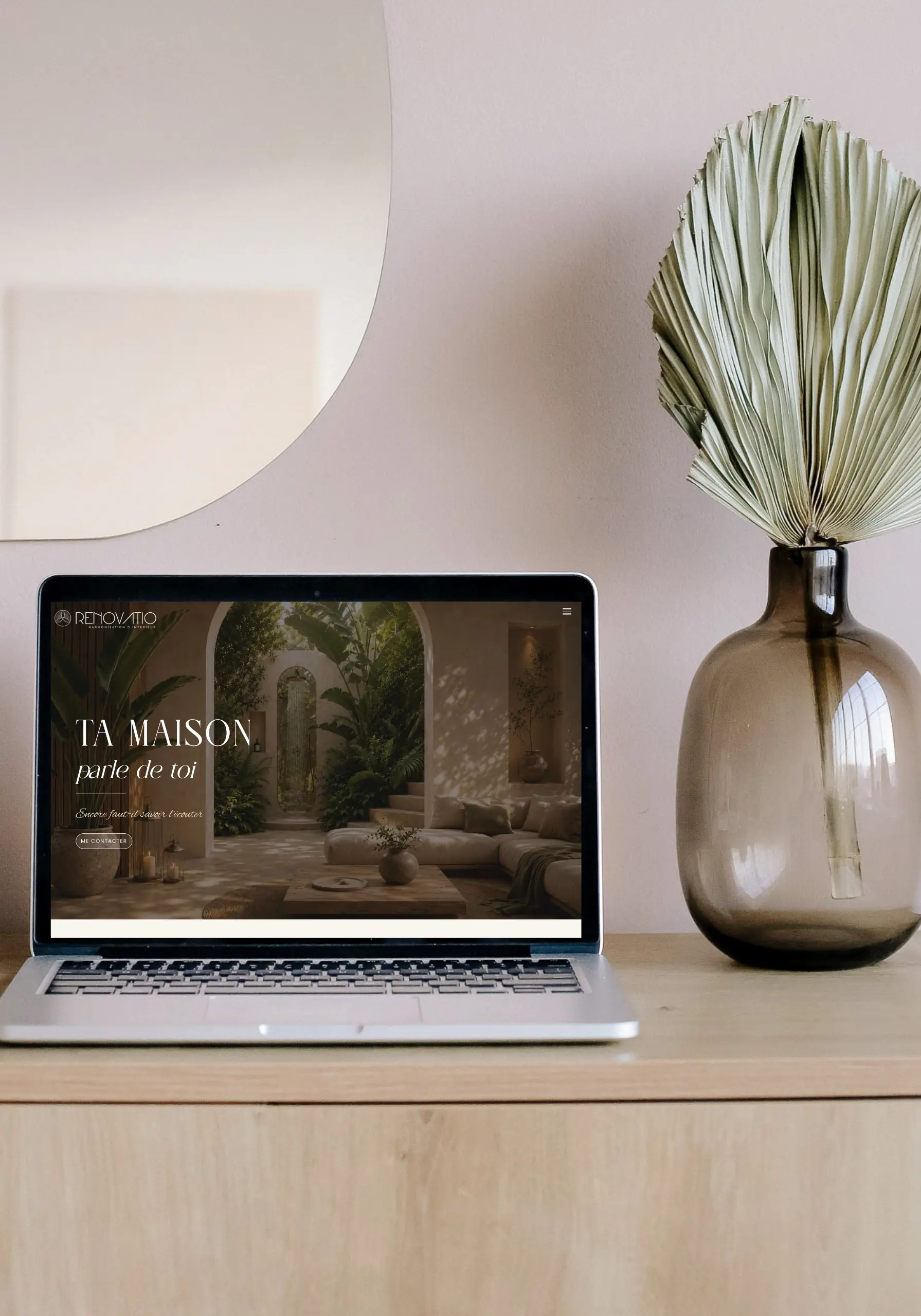Beige Simple Laptop Mockup Your Story-2